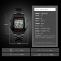 SKMEI 1337 masculino aço inoxidável à prova d&#39;água relógios digitais Jam Tangan Sport relógios de pulso